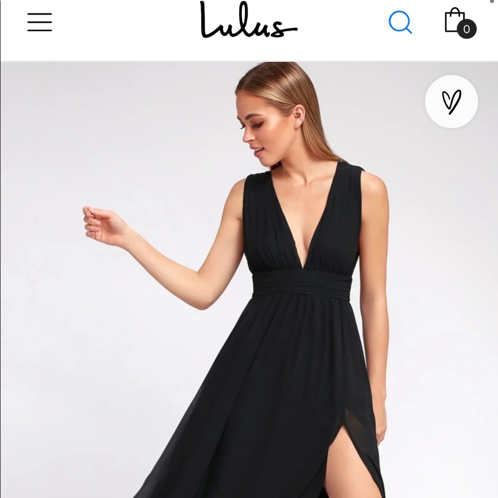 Lulus heavenly hues black maxi dress